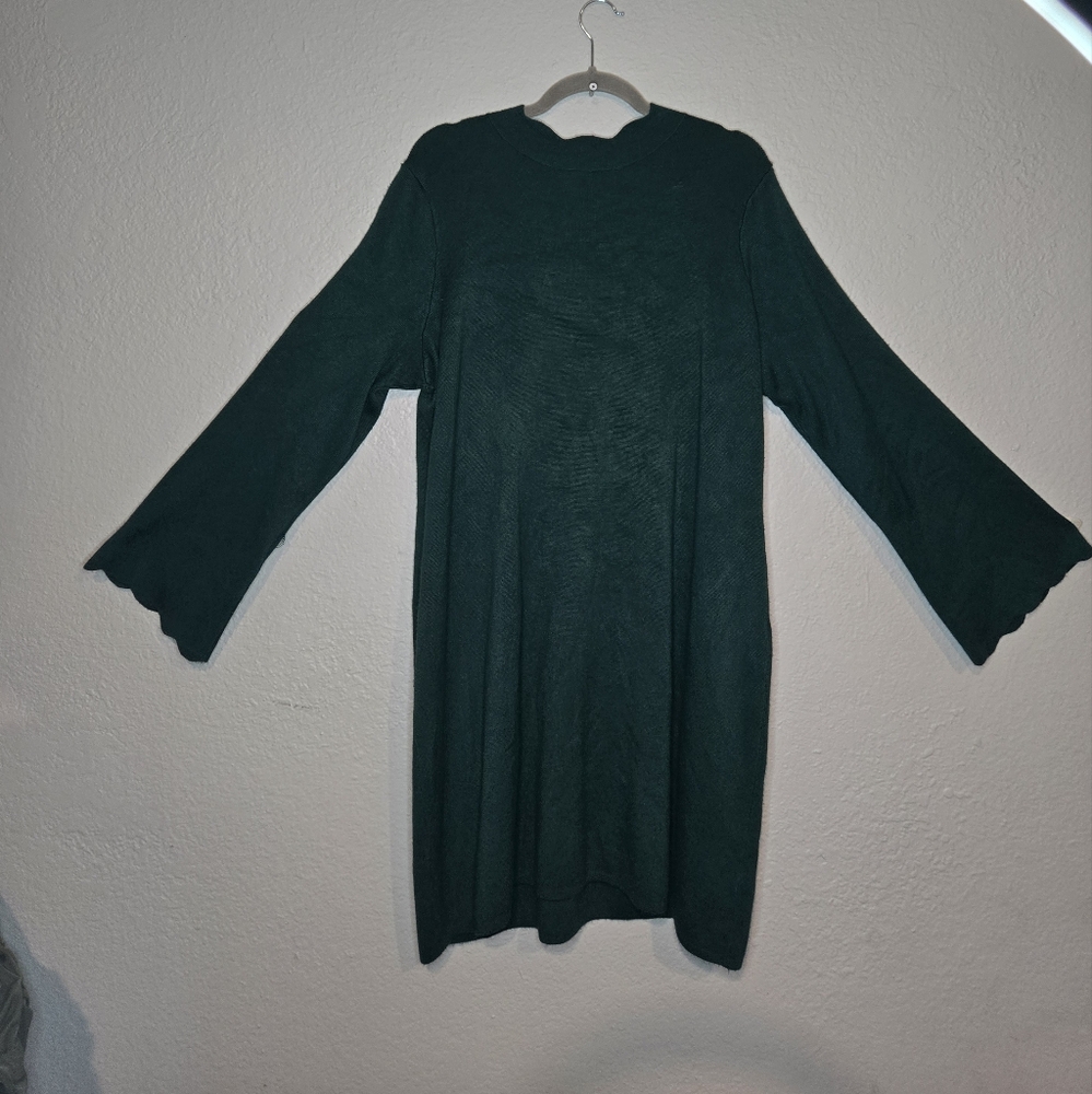 Elegant Green Long Sleeve Dress